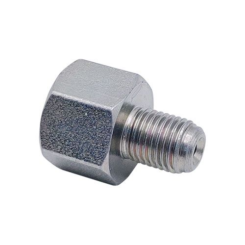 <p>Male-female adapter  |  1/2-20 UNF port  |  3/8-24 UNF stud</p>