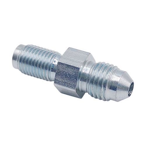 <p>Male-male adapter | 7/16-20 UNF stud (-04 JIC) | 3/8-24 UNF stud</p>
