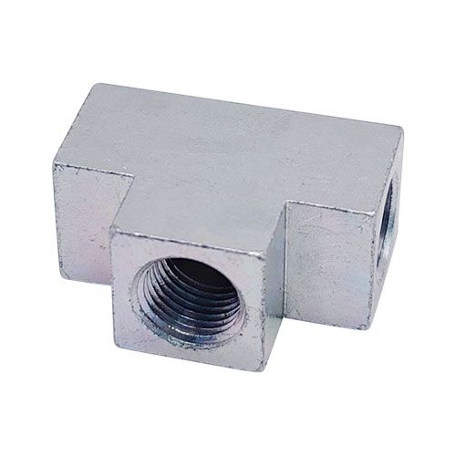 <p>T-Stück | 3/8-24 UNF Anschlüse (2) | 1/8-27 NPT Anschluss(oben)</p>