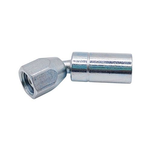 <p>Female swivel  |  7/16-20 UNF |  37 deg double flare  |  45° bend</p>